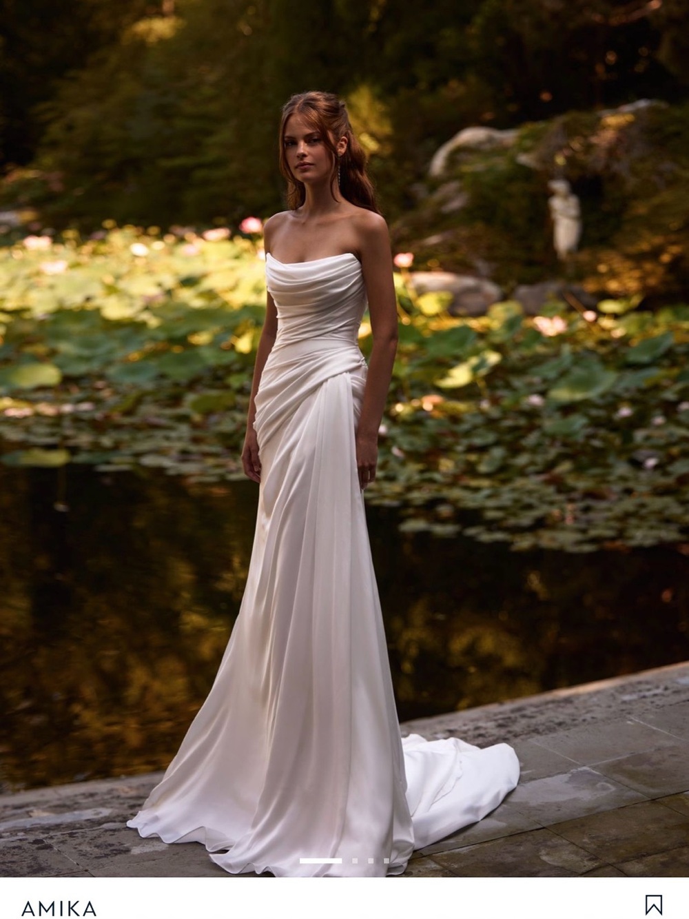 Milla Nova Amika Wedding Dress Strapless Draped Chiffon